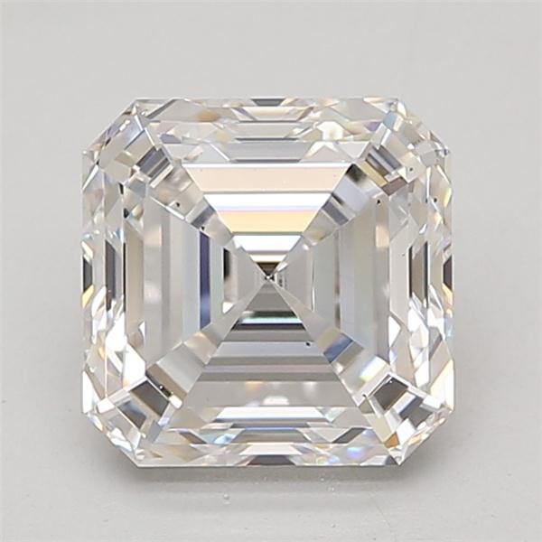 3.09ct E VS2 Rare Carat Ideal Cut Asscher Lab Grown Diamond