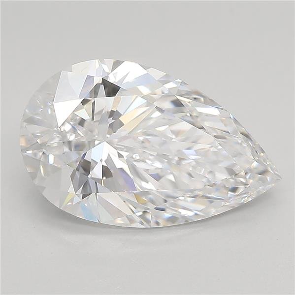 4.40ct E VS1 Excellent Cut Pear Lab Grown Diamond