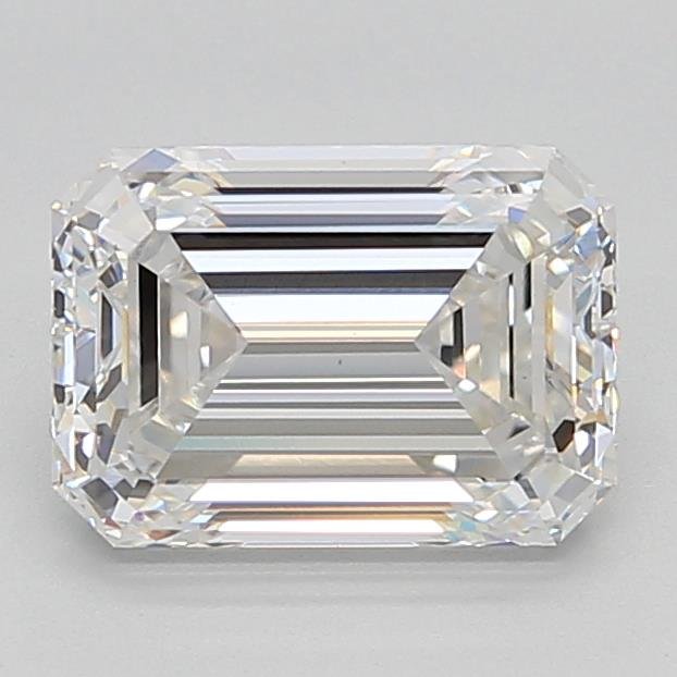 3.08ct F VS1 Rare Carat Ideal Cut Emerald Lab Grown Diamond