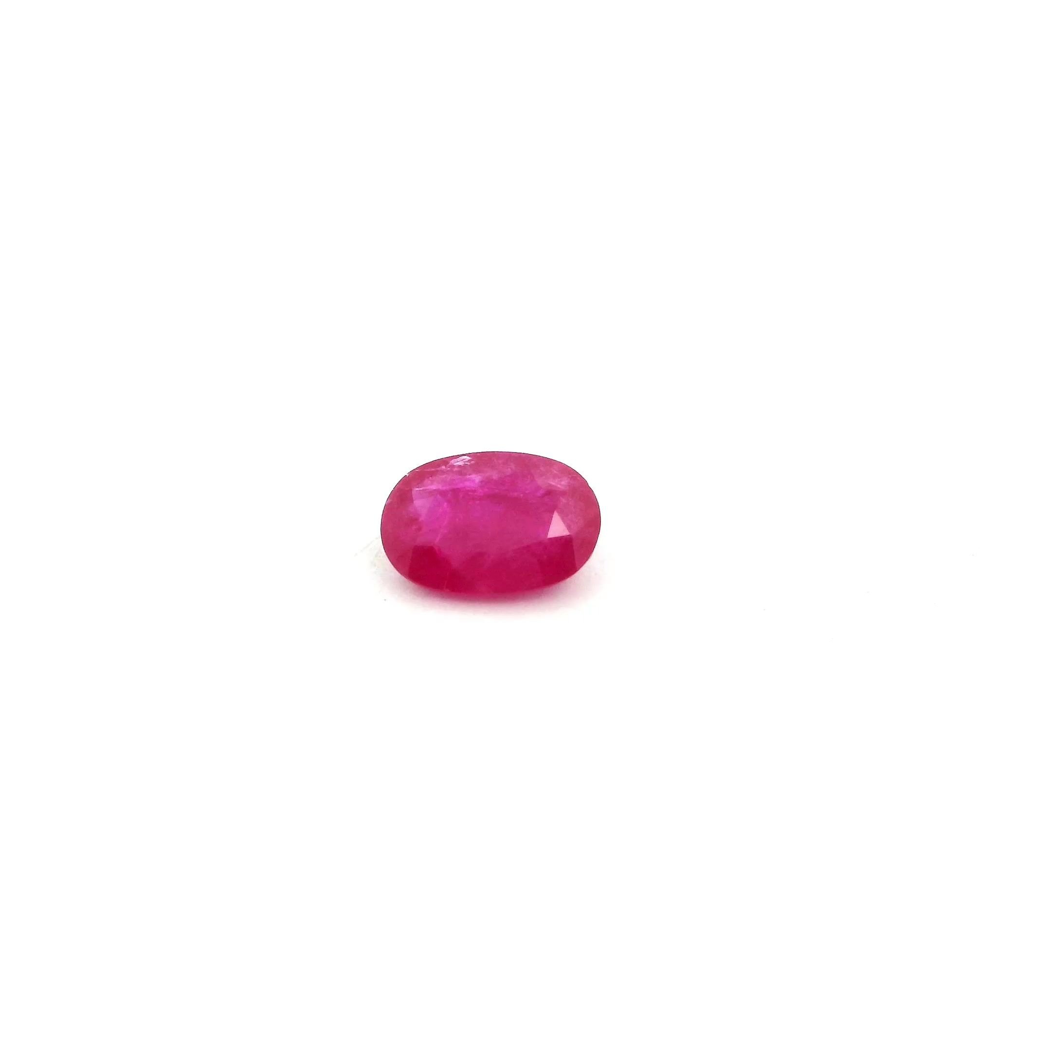 0.53 Carat Red Oval Ruby