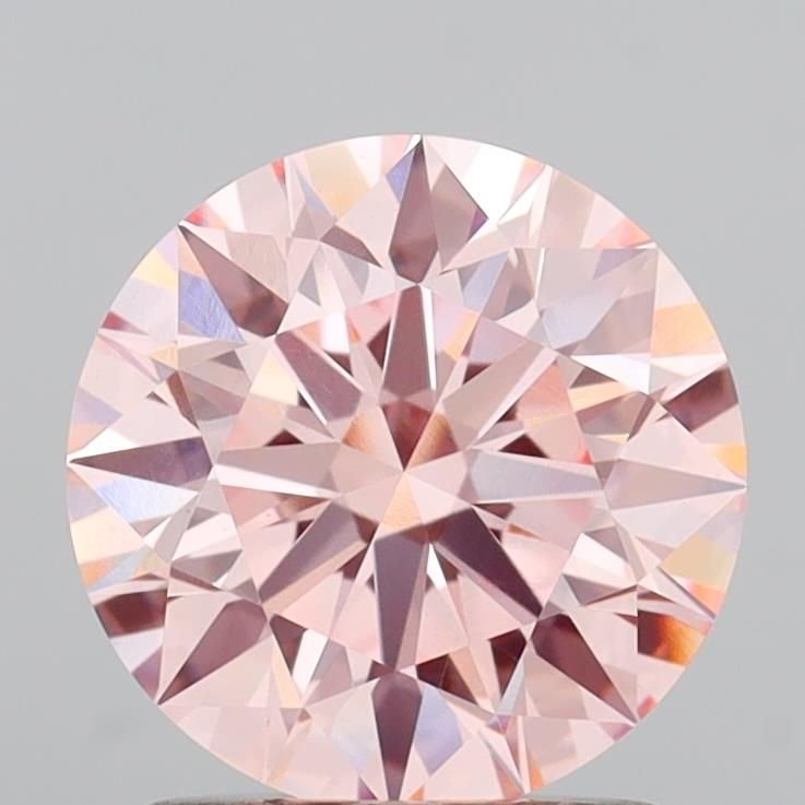 1.57 Ct. Fancy Vivid Pink Round Lab Diamond