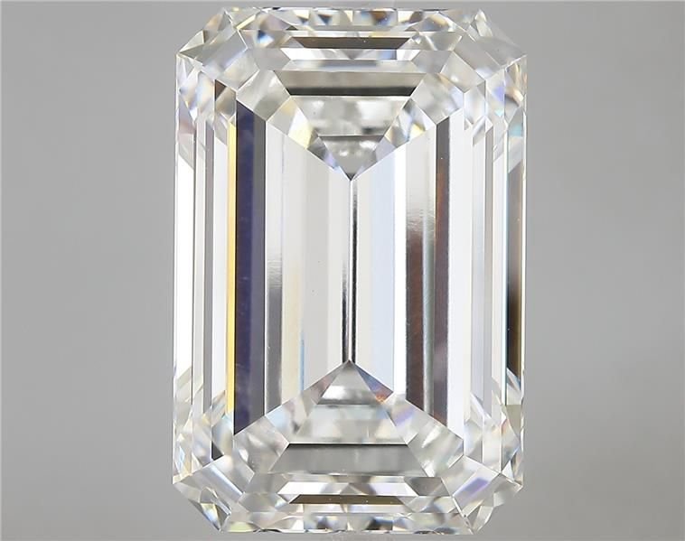15.59ct F VVS2 Rare Carat Ideal Cut Emerald Lab Grown Diamond