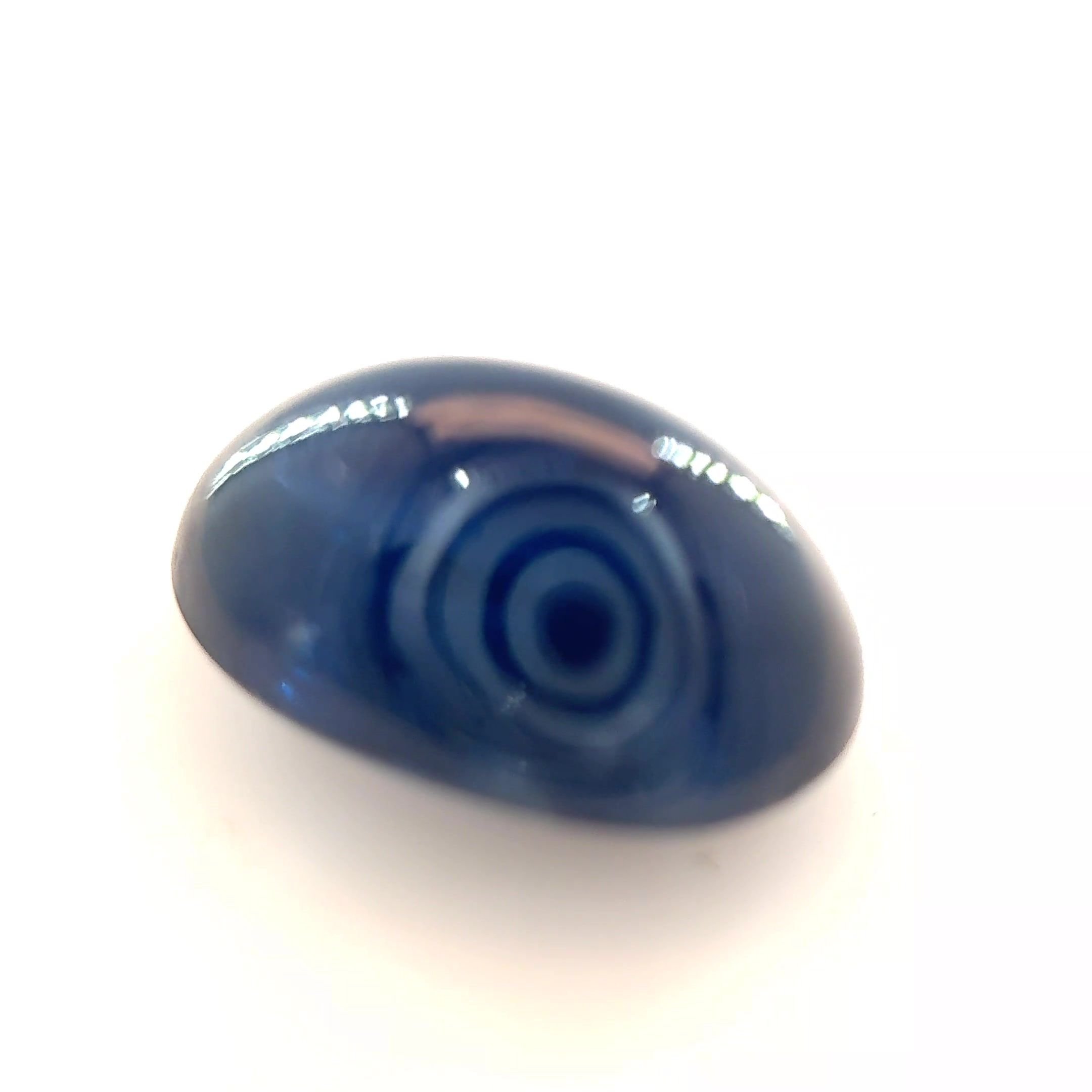 5.57 Carat Deep Blue Oval Sapphire