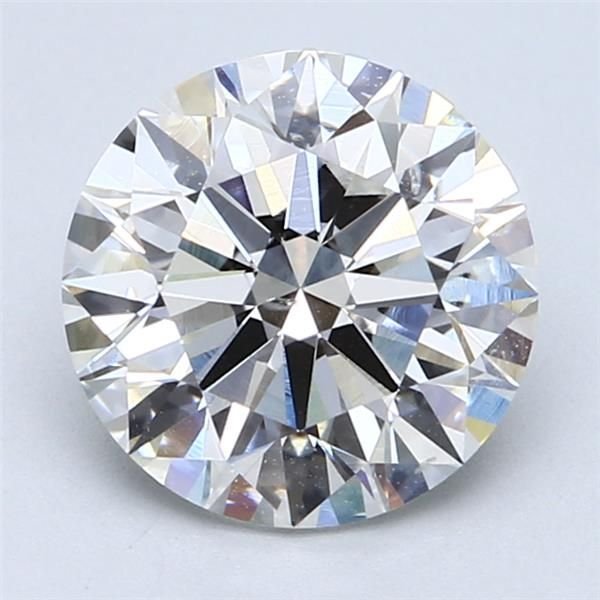 3.01ct F SI1 Rare Carat Ideal Cut Round Diamond