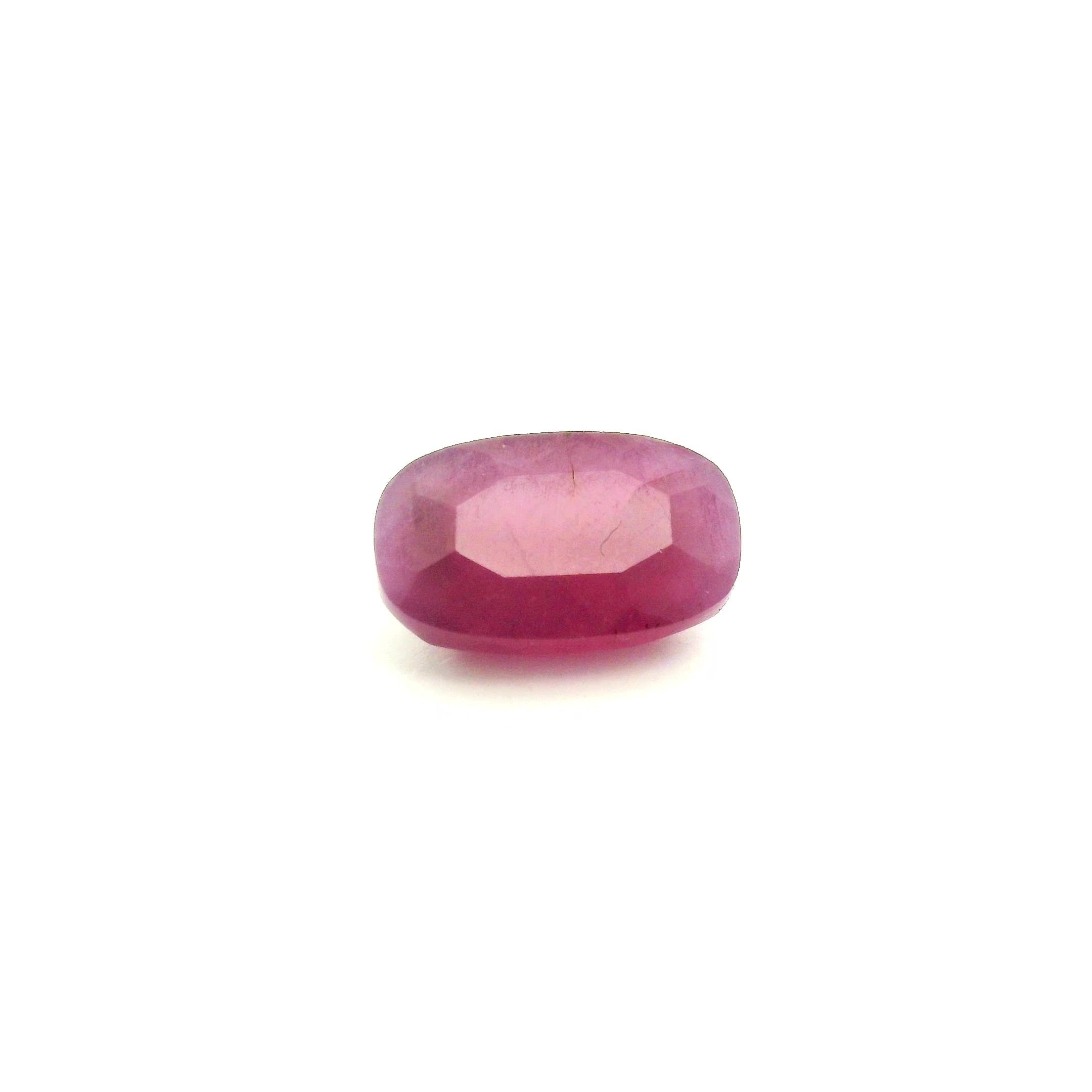 2.78 Carat Red Cushion Ruby