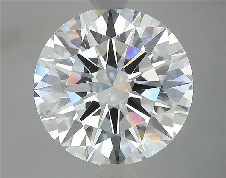 5.38ct F VS2 Rare Carat Ideal Cut Round Diamond