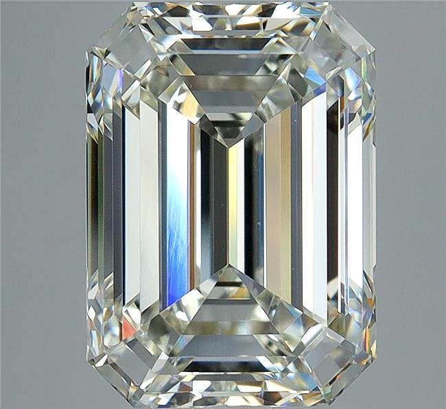 5.05ct J VVS2 Rare Carat Ideal Cut Emerald Diamond