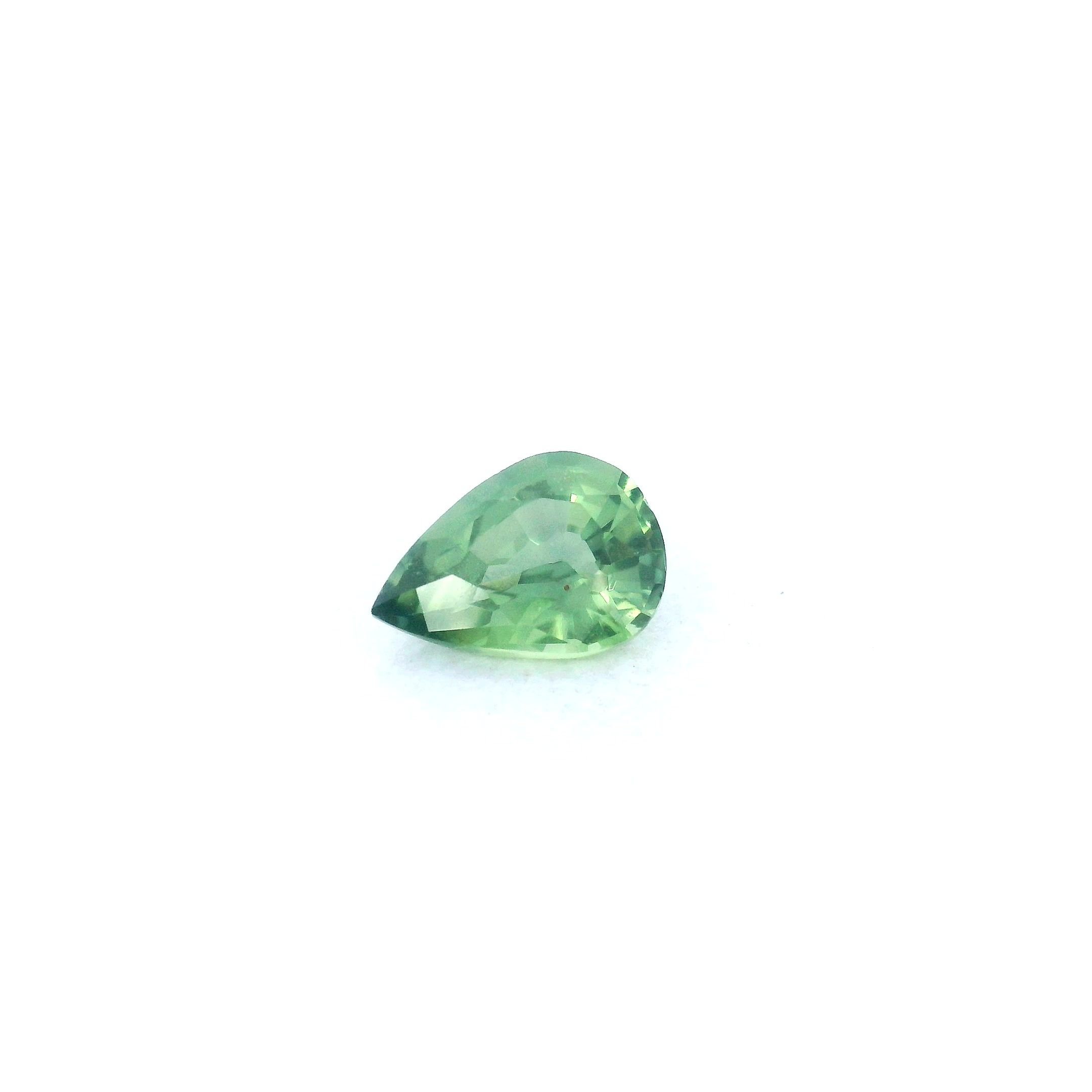 0.75 Carat Green Pear Sapphire