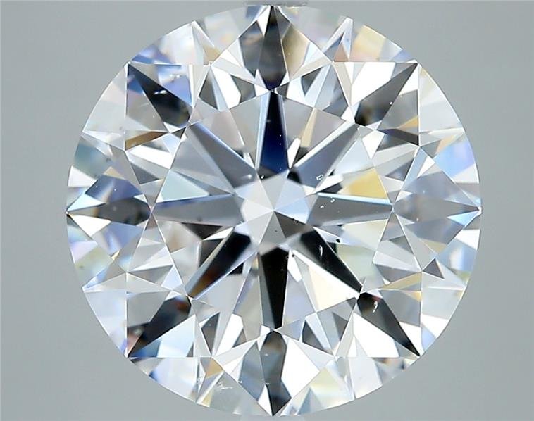 6.01ct D SI1 Rare Carat Ideal Cut Round Diamond