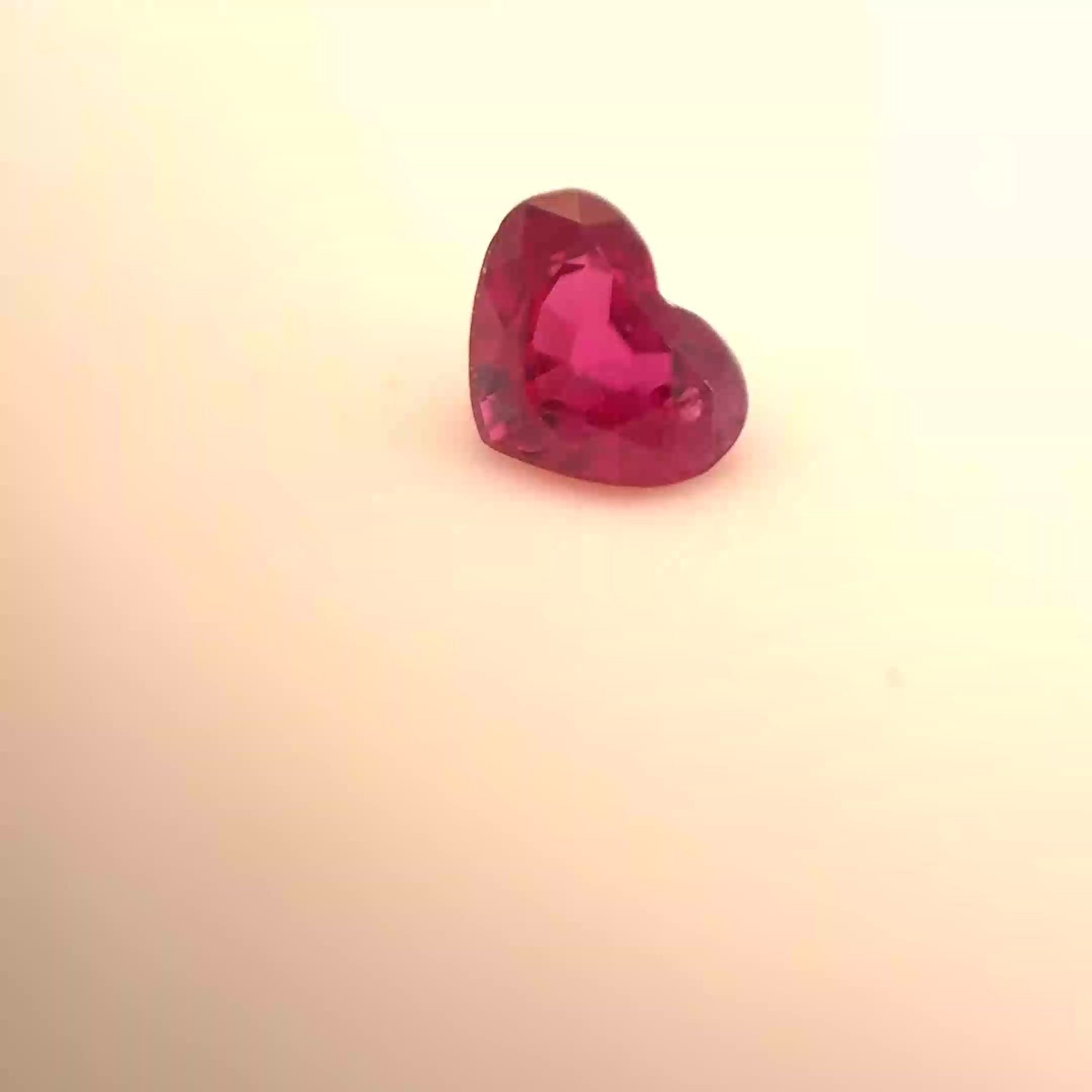 0.57 Carat Red Heart Ruby