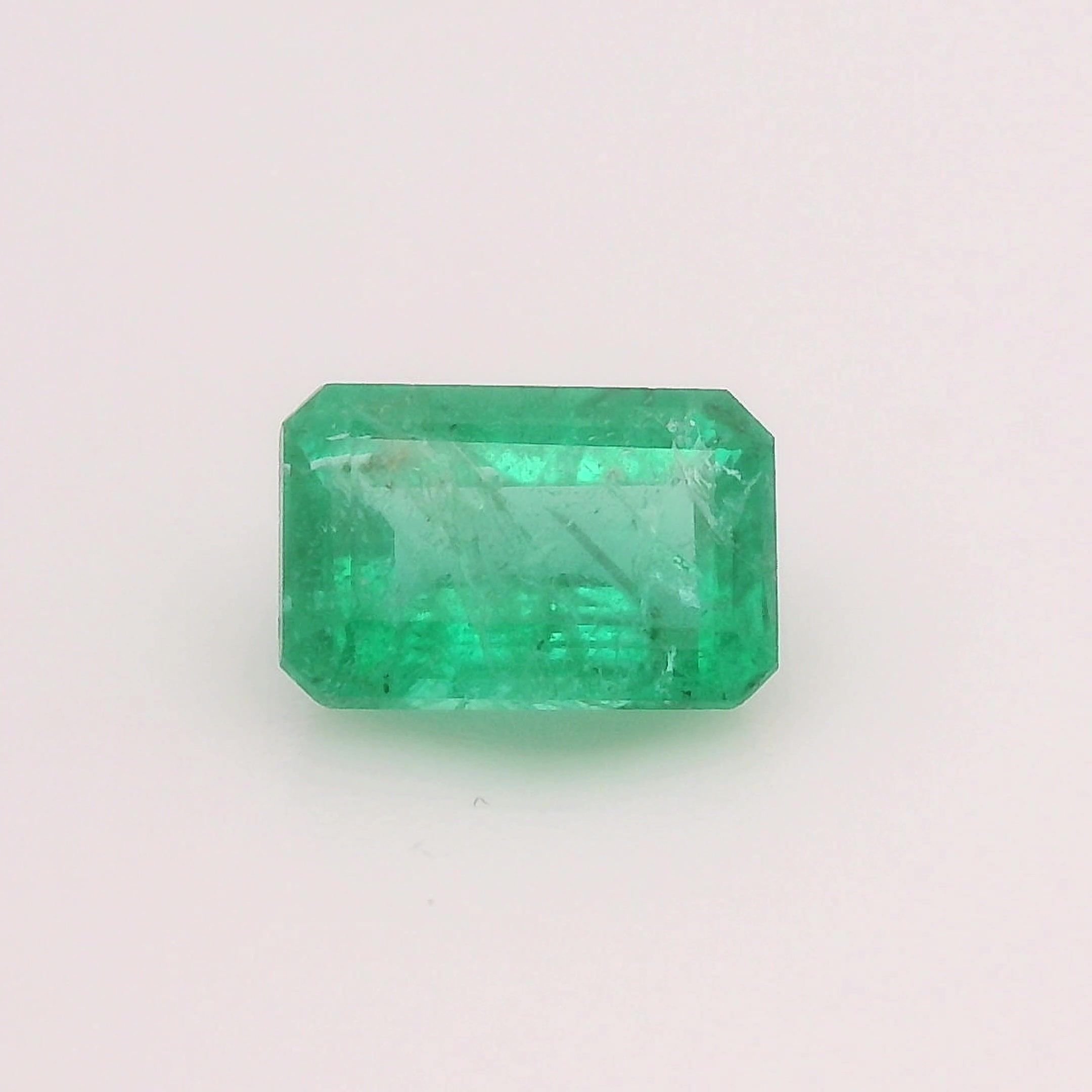 0.58 Carat Green Emerald-Cut Emerald