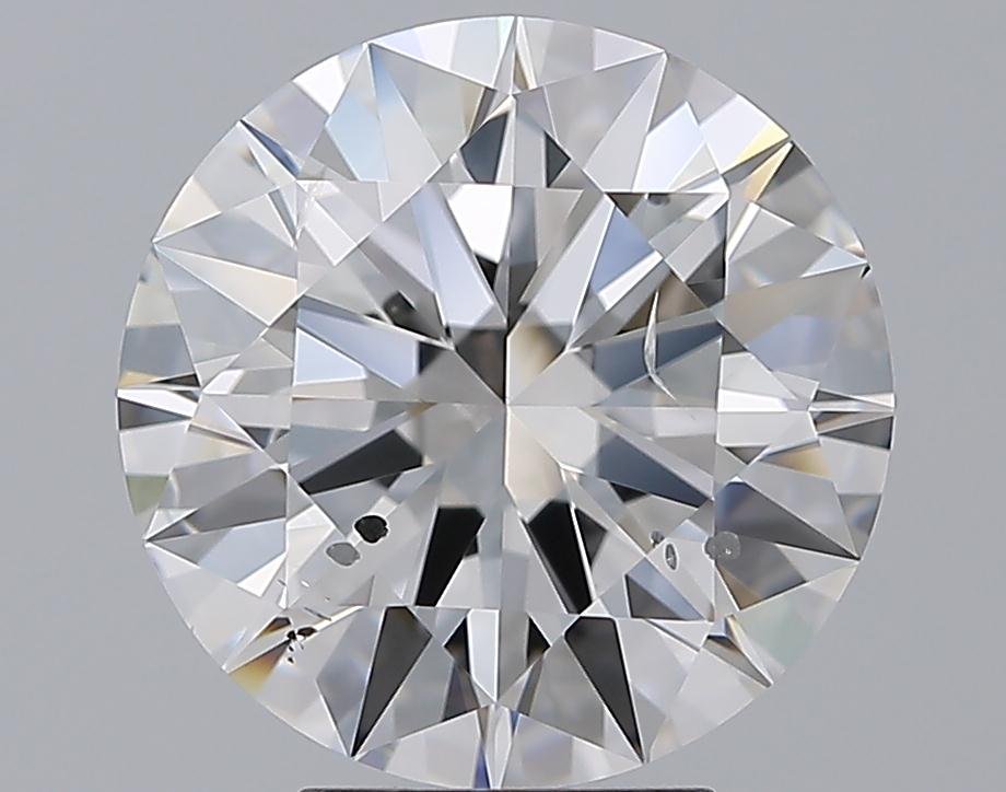 5.01ct E SI2 Rare Carat Ideal Cut Round Diamond