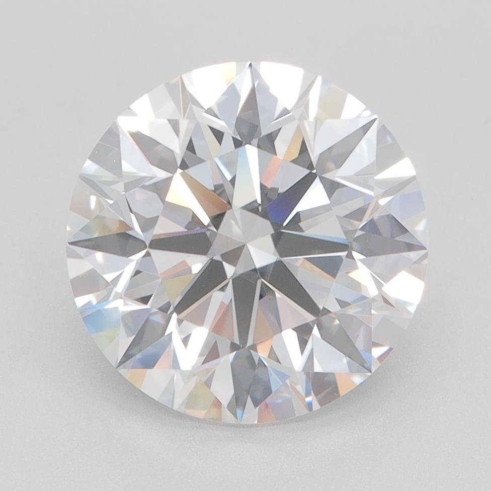 3.27ct D VVS2 Rare Carat Ideal Cut Round Lab Grown Diamond