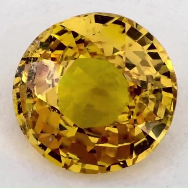 1.55 Carat Yellow Round Sapphire