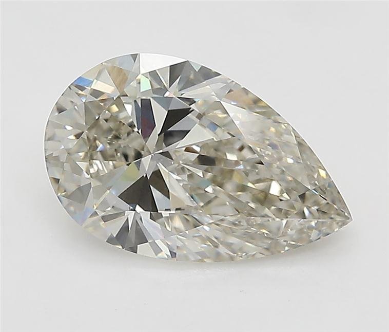 3.02ct I VVS2 Rare Carat Ideal Cut Pear Lab Grown Diamond