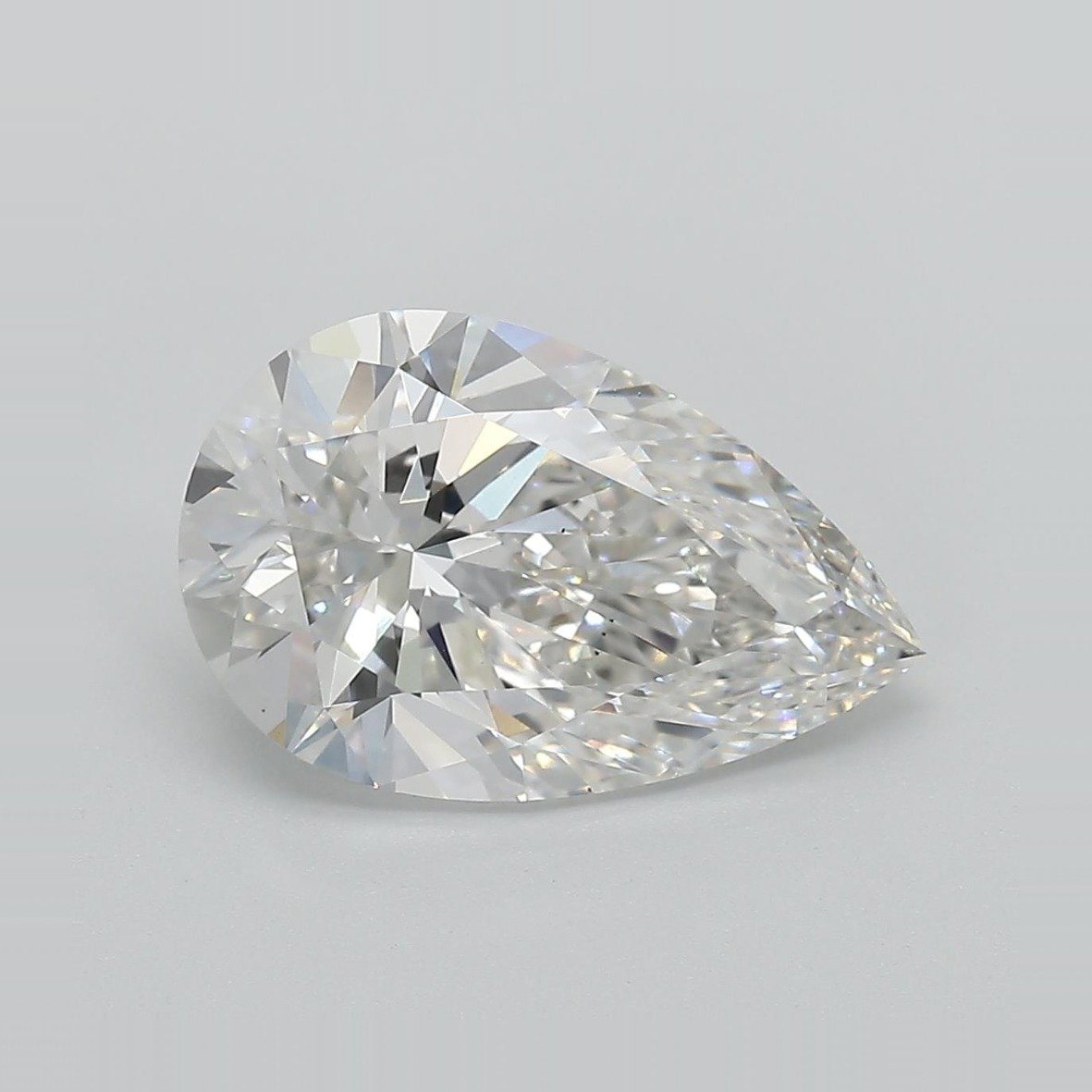 3.53ct F VS2 Rare Carat Ideal Cut Pear Lab Grown Diamond