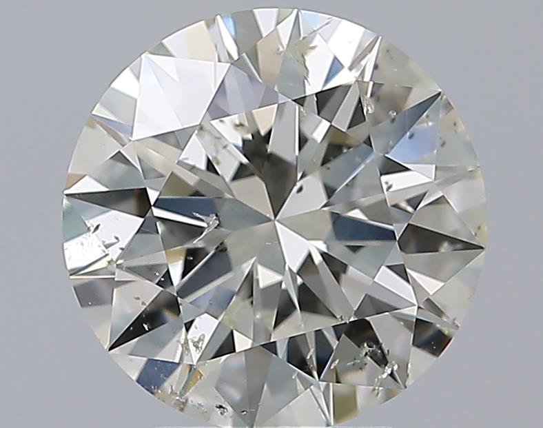 3.01ct J SI2 Rare Carat Ideal Cut Round Diamond