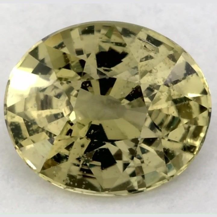 1.51 Carat Green Oval Sapphire