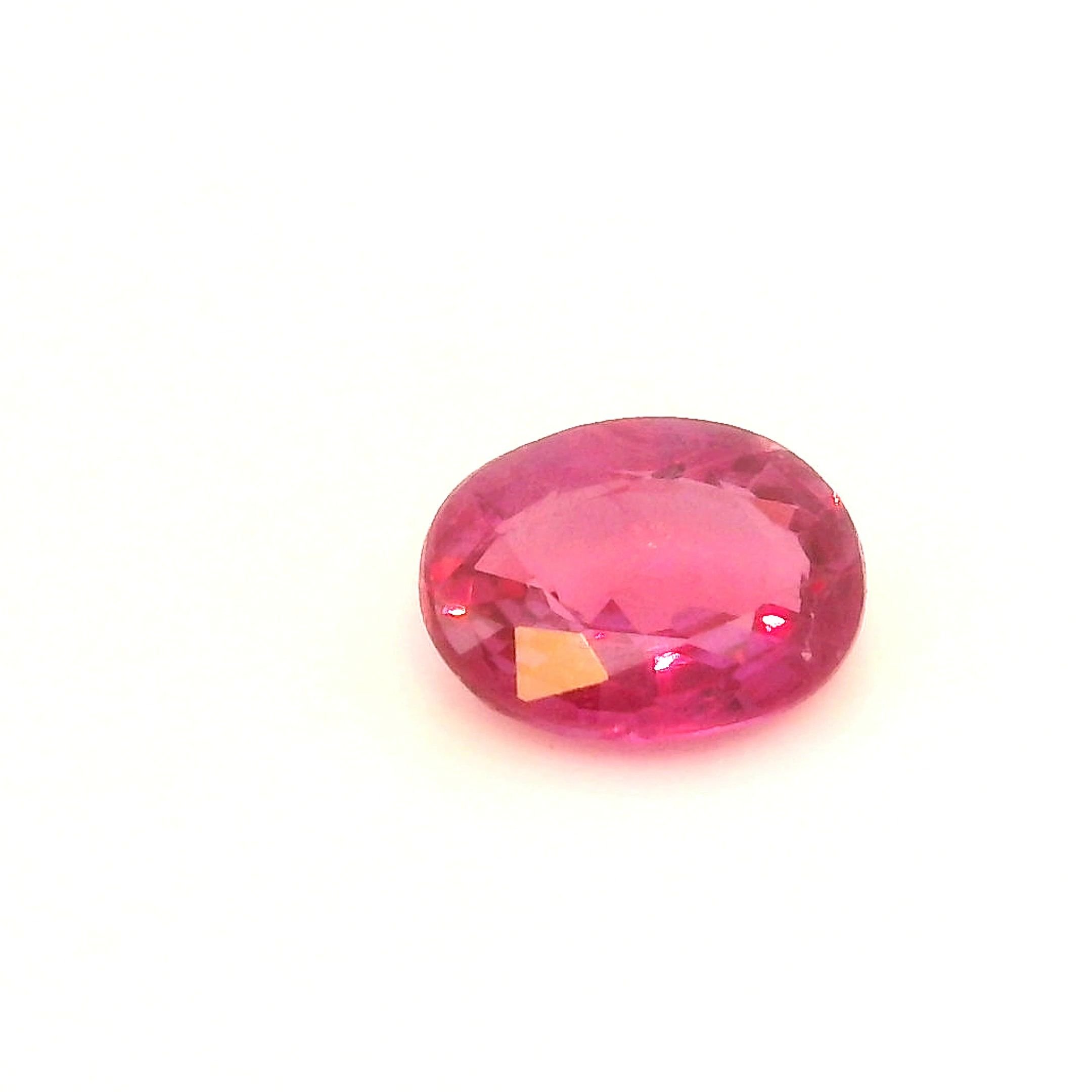 0.45 Carat Red Cushion Ruby
