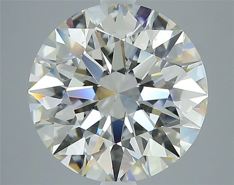 3.51ct J VS2 Rare Carat Ideal Cut Round Diamond