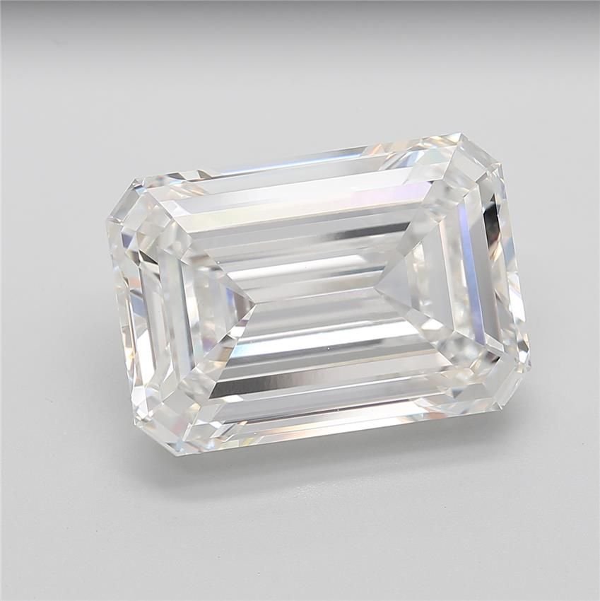 20.63ct F VVS2 Rare Carat Ideal Cut Emerald Lab Grown Diamond