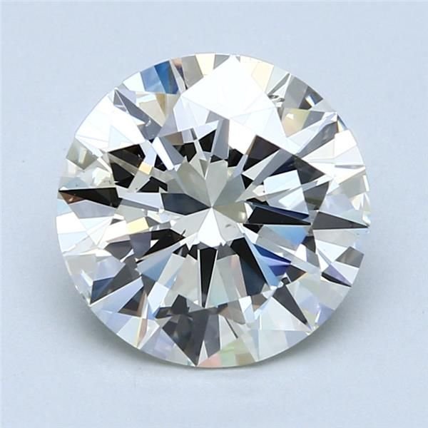 3.39ct K SI1 Rare Carat Ideal Cut Round Diamond