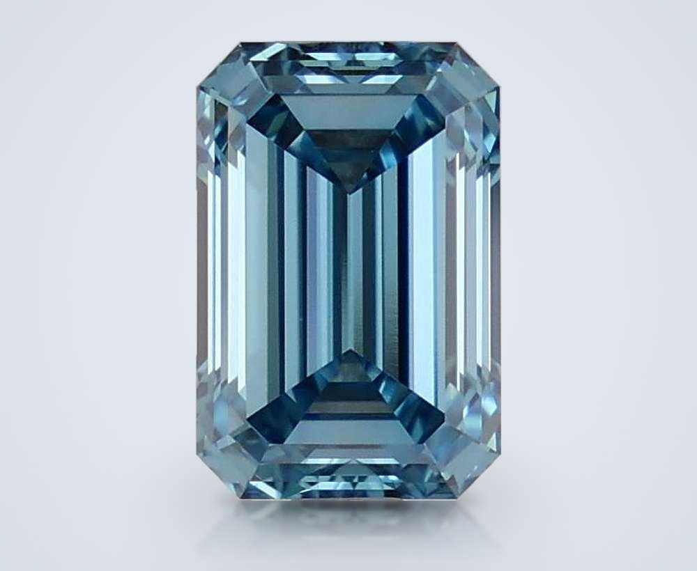 1.59 Ct. Fancy Vivid Blue Emerald Lab Diamond