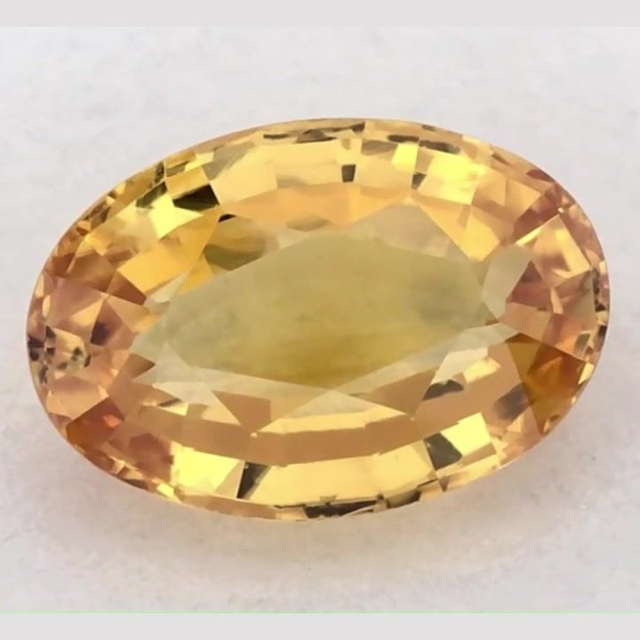 1.35 Carat Yellow Oval Sapphire