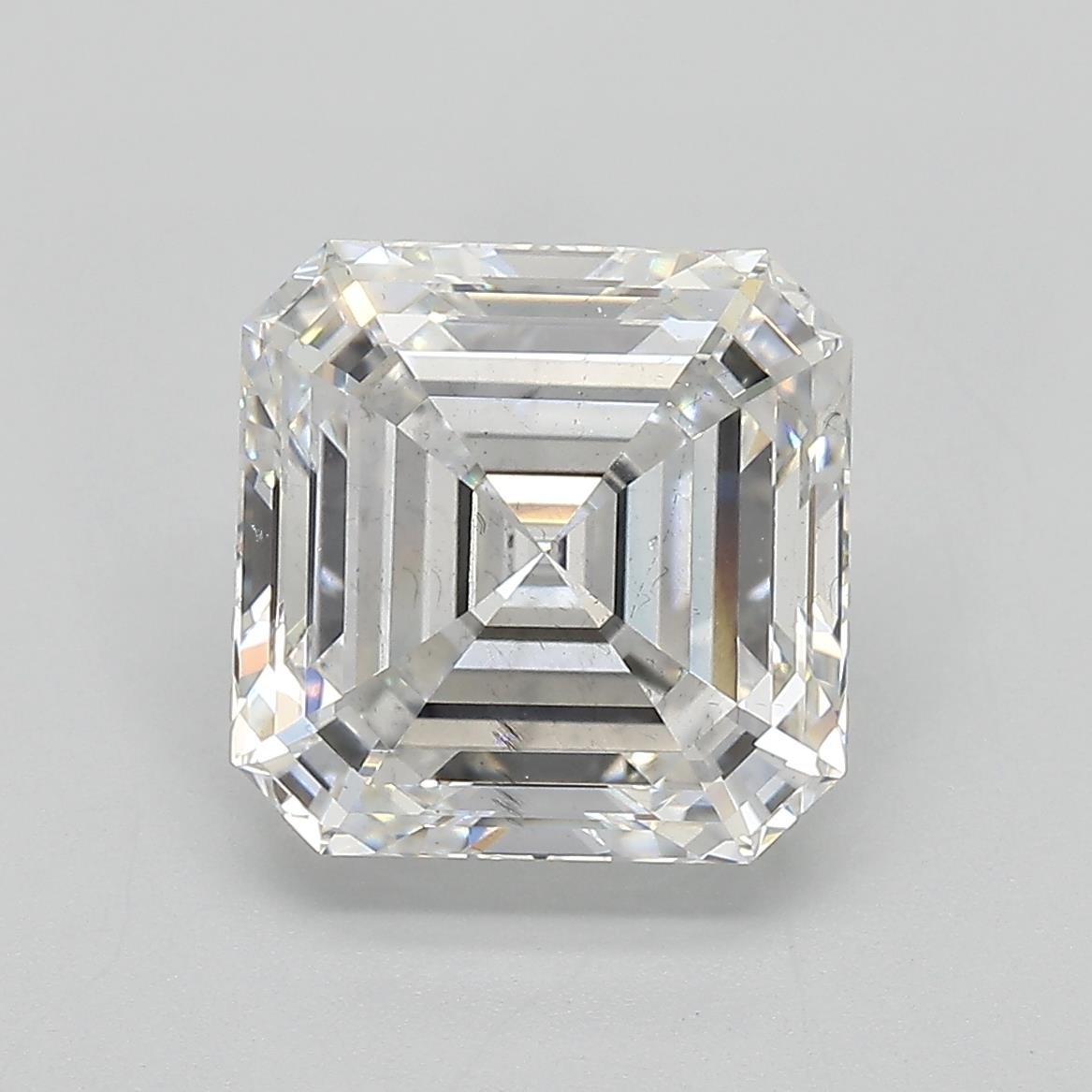 4.49ct E VS2 Rare Carat Ideal Cut Asscher Lab Grown Diamond