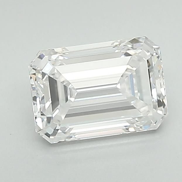 1.55ct E VVS2 Rare Carat Ideal Cut Emerald Lab Grown Diamond