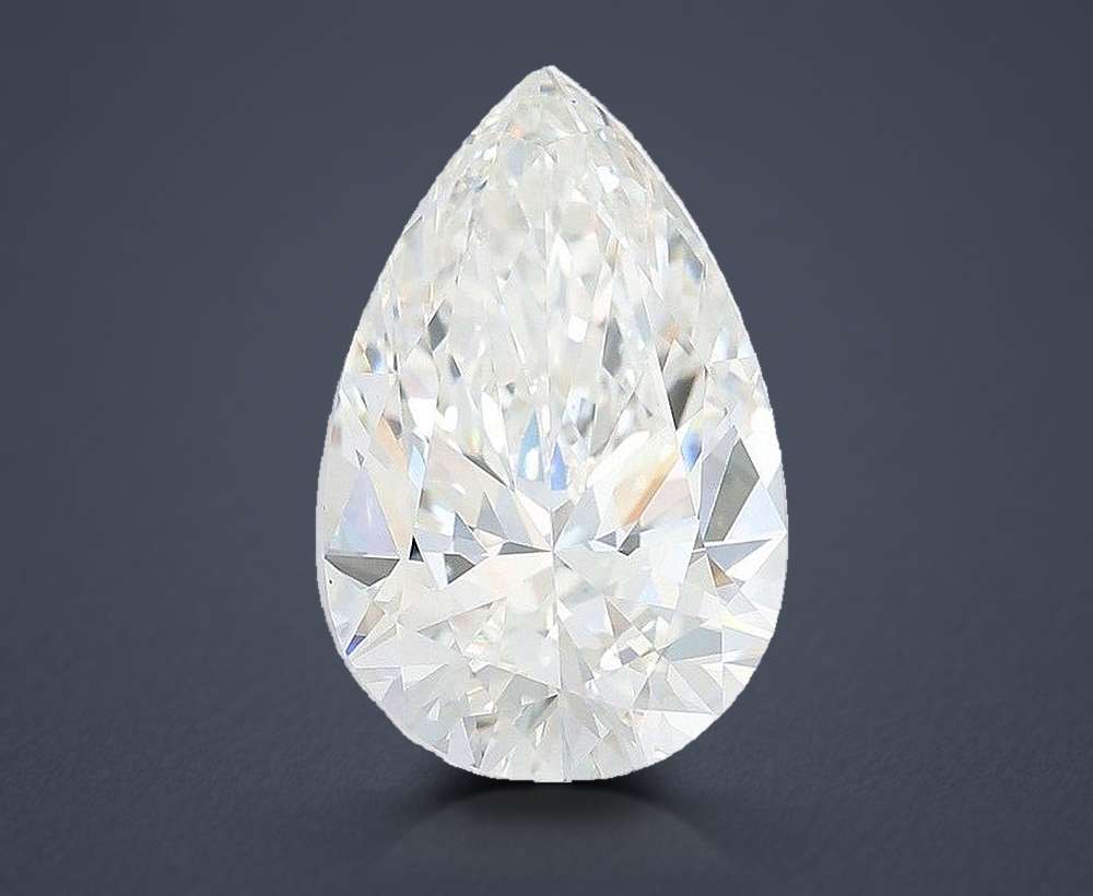 6.54 Carat Pear Lab Diamond