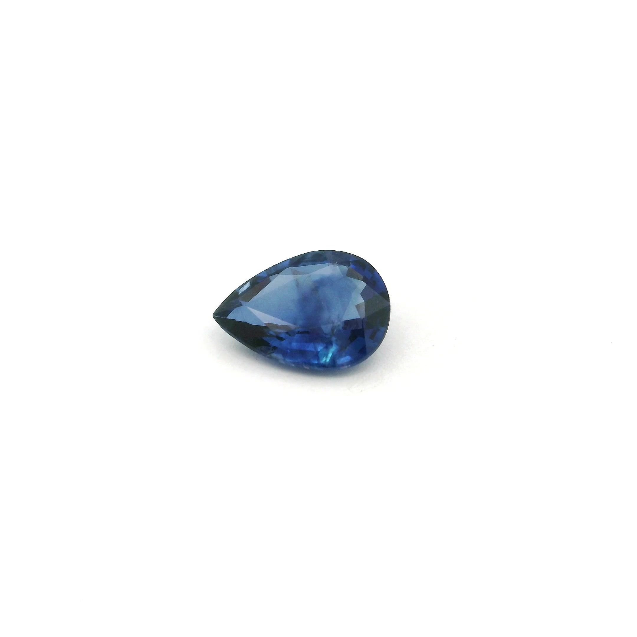 0.84 Carat Intense Blue Pear Sapphire