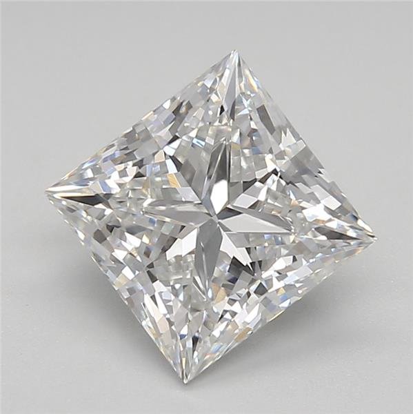 2.31ct F VVS2 Rare Carat Ideal Cut Princess Lab Grown Diamond