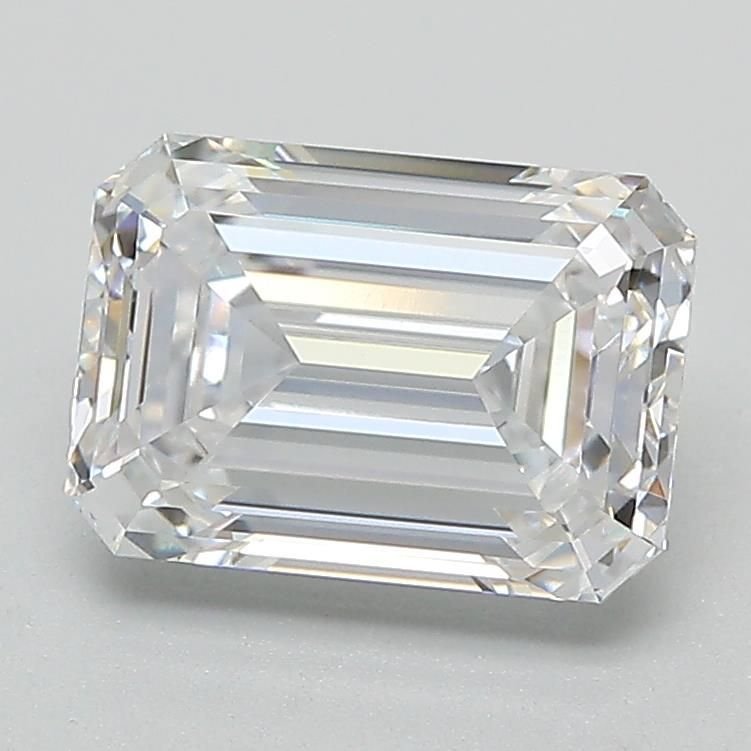 2.09ct D VVS2 Rare Carat Ideal Cut Emerald Lab Grown Diamond
