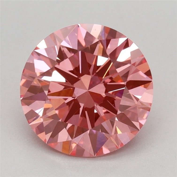 1.56 Ct. Fancy Vivid Pink Round Lab Diamond