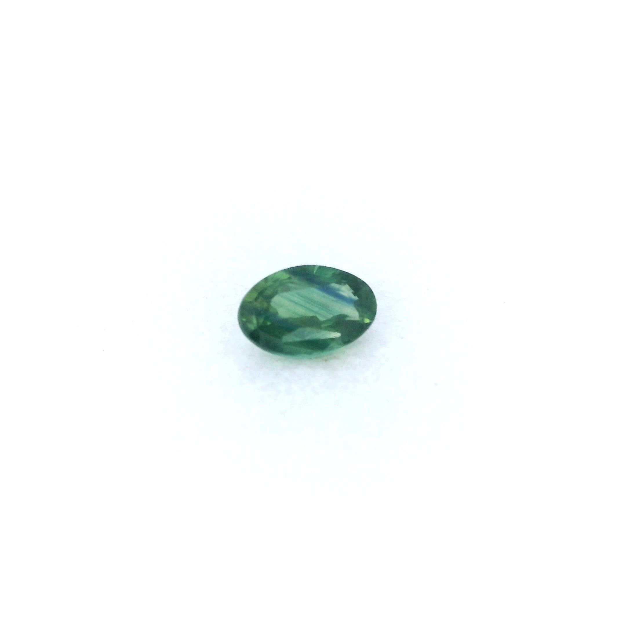 0.53 Carat Green Oval Sapphire