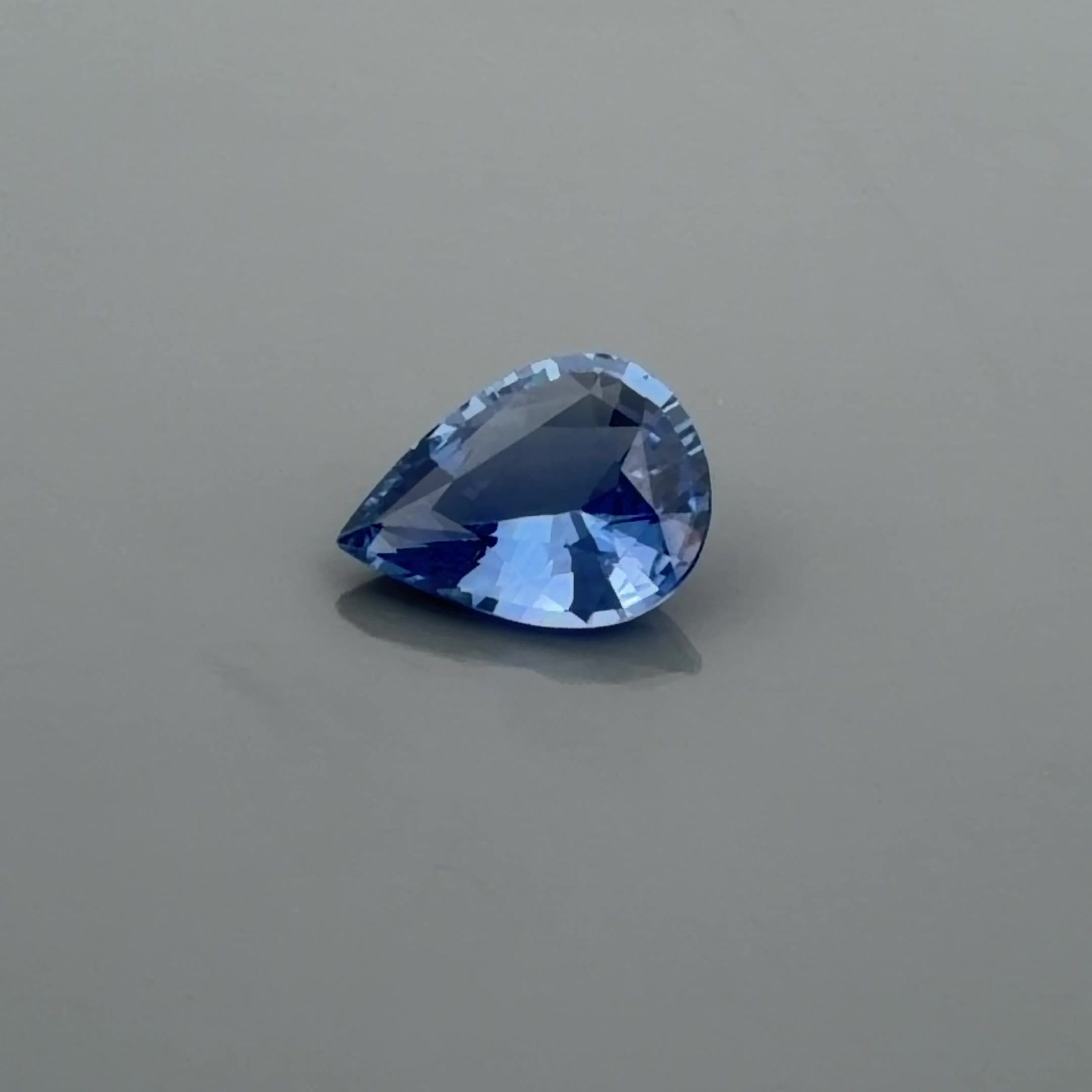 1.30 Carat Blue Pear Sapphire