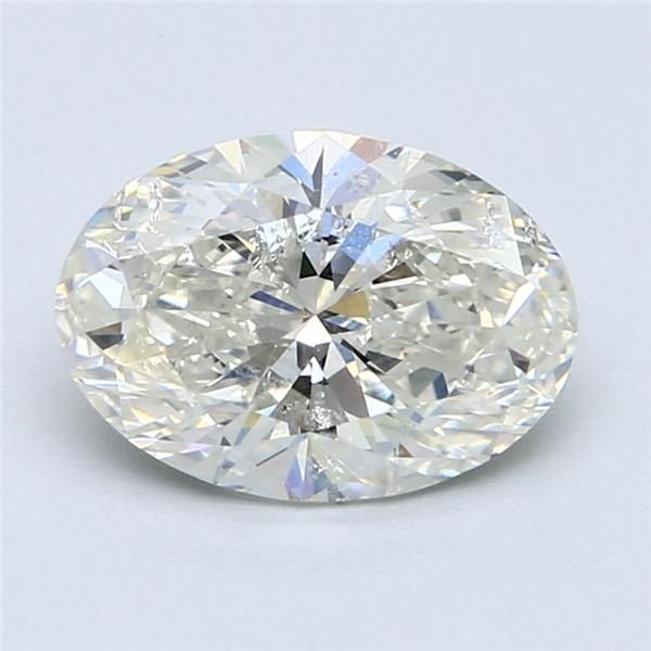 2.56ct J SI2 Rare Carat Ideal Cut Oval Diamond