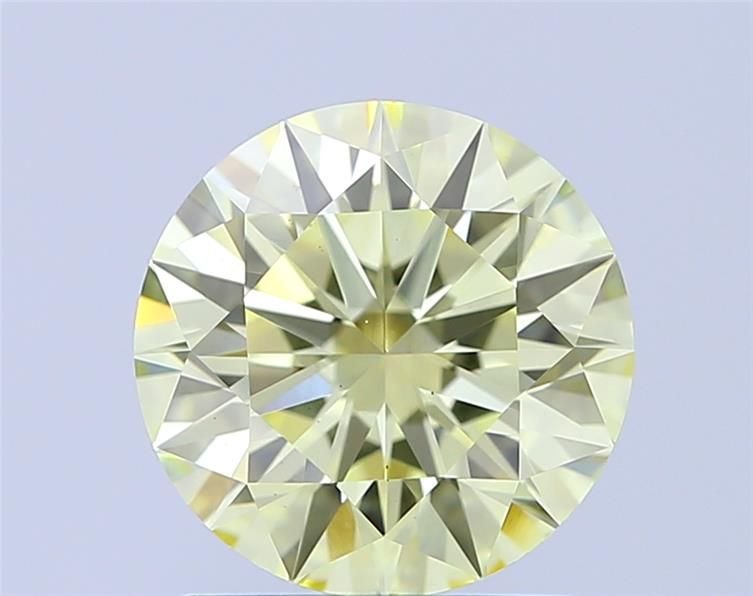 1.58 Ct. Fancy Light Yellow Round Lab Diamond