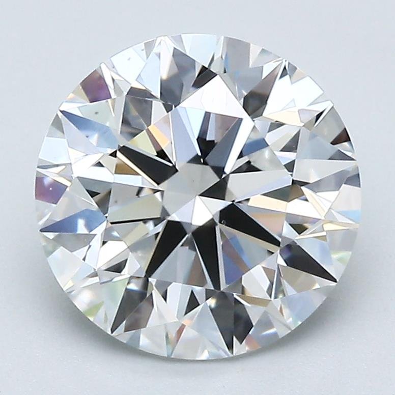 2.72ct D VS2 Rare Carat Ideal Cut Round Diamond