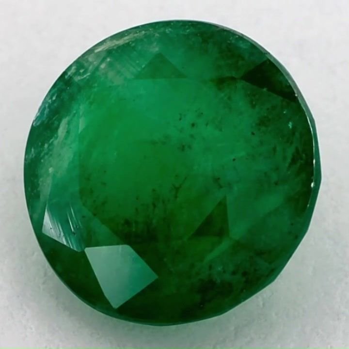2.93 Carat Green Round Emerald