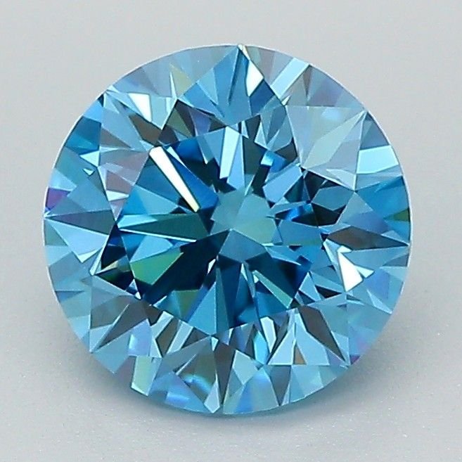 1.58 Ct. Fancy Vivid Blue Round Lab Diamond