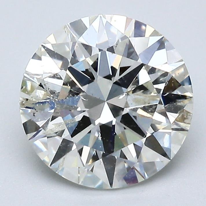 2.09ct J SI2 Rare Carat Ideal Cut Round Diamond