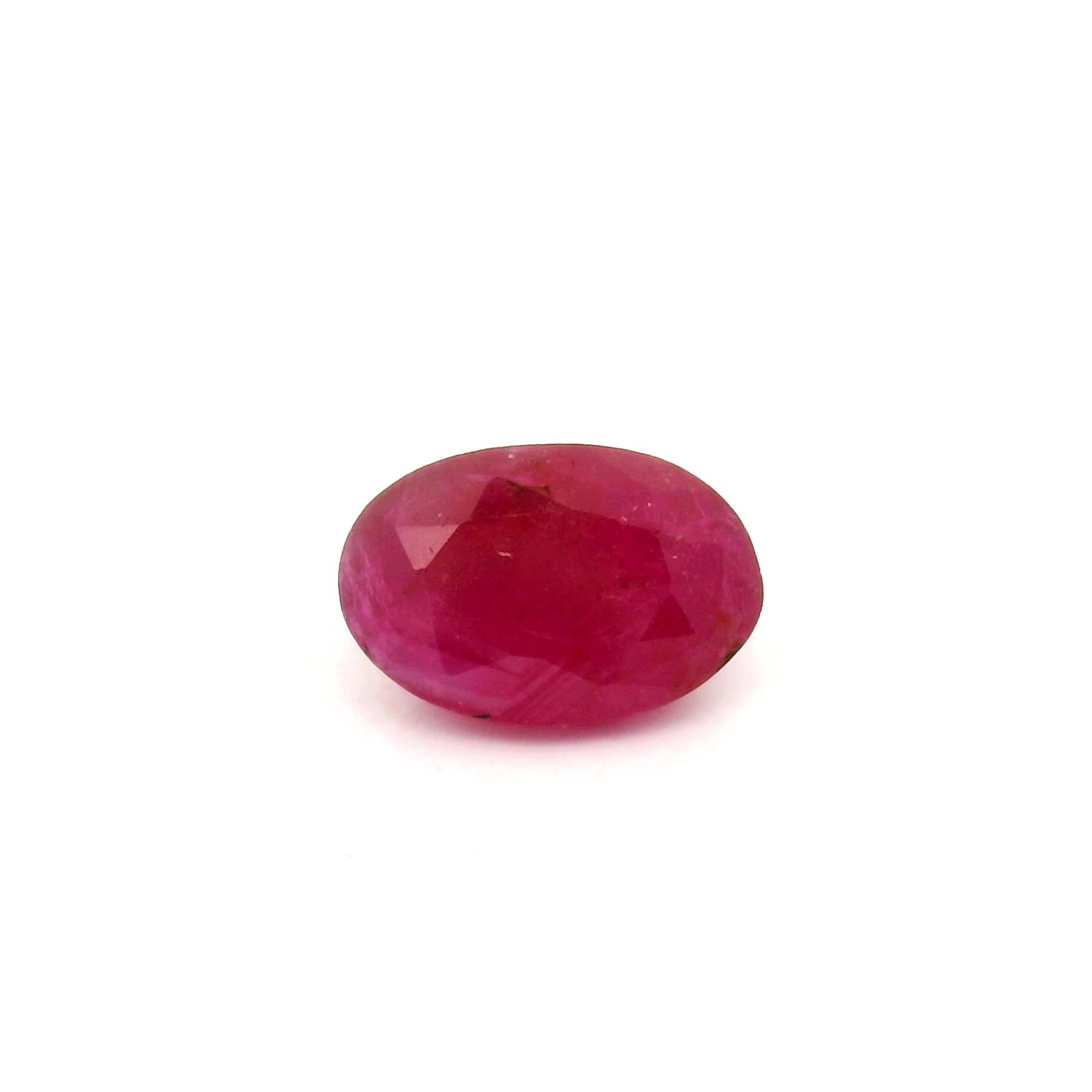0.88 Carat Red Oval Ruby