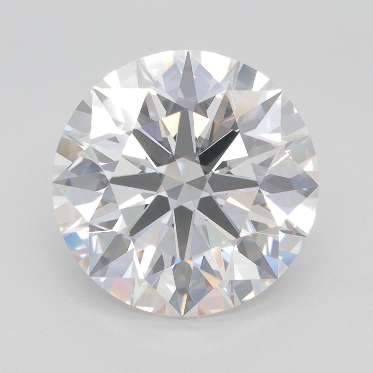 5.22ct F IF Rare Carat Ideal Cut Round Lab Grown Diamond