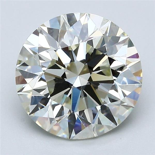 3.00ct K VS2 Rare Carat Ideal Cut Round Diamond