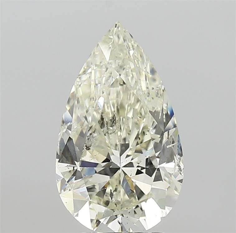 3.01ct J SI2 Rare Carat Ideal Cut Pear Diamond