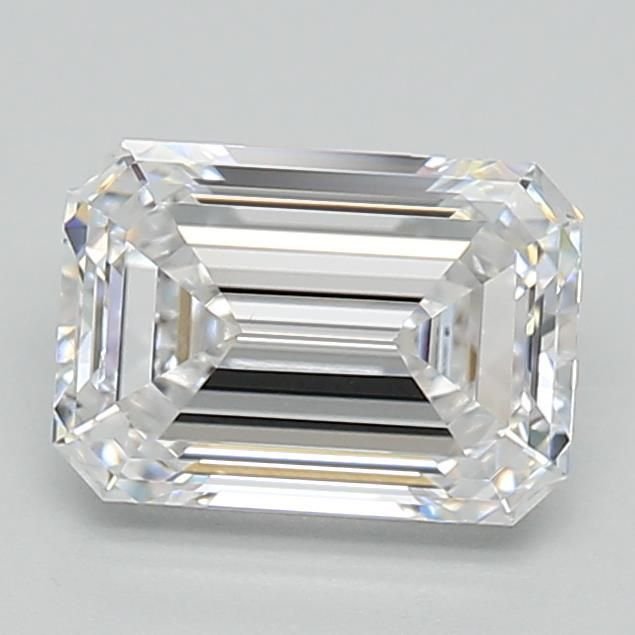 1.59ct E VVS2 Rare Carat Ideal Cut Emerald Lab Grown Diamond