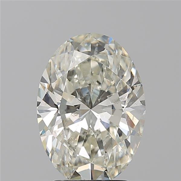 3.20ct K SI2 Rare Carat Ideal Cut Oval Diamond