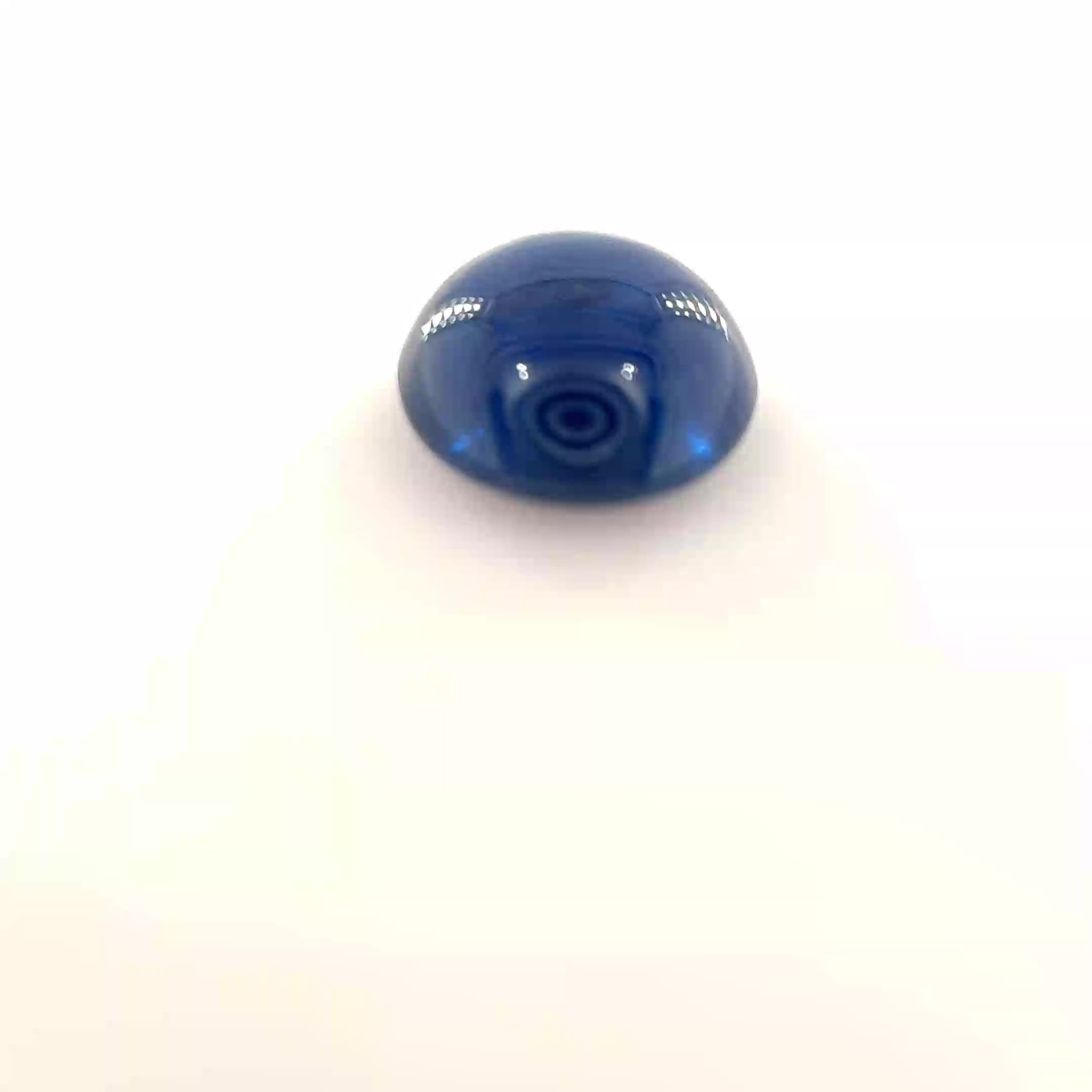 1.65 Carat Deep Blue Round Sapphire
